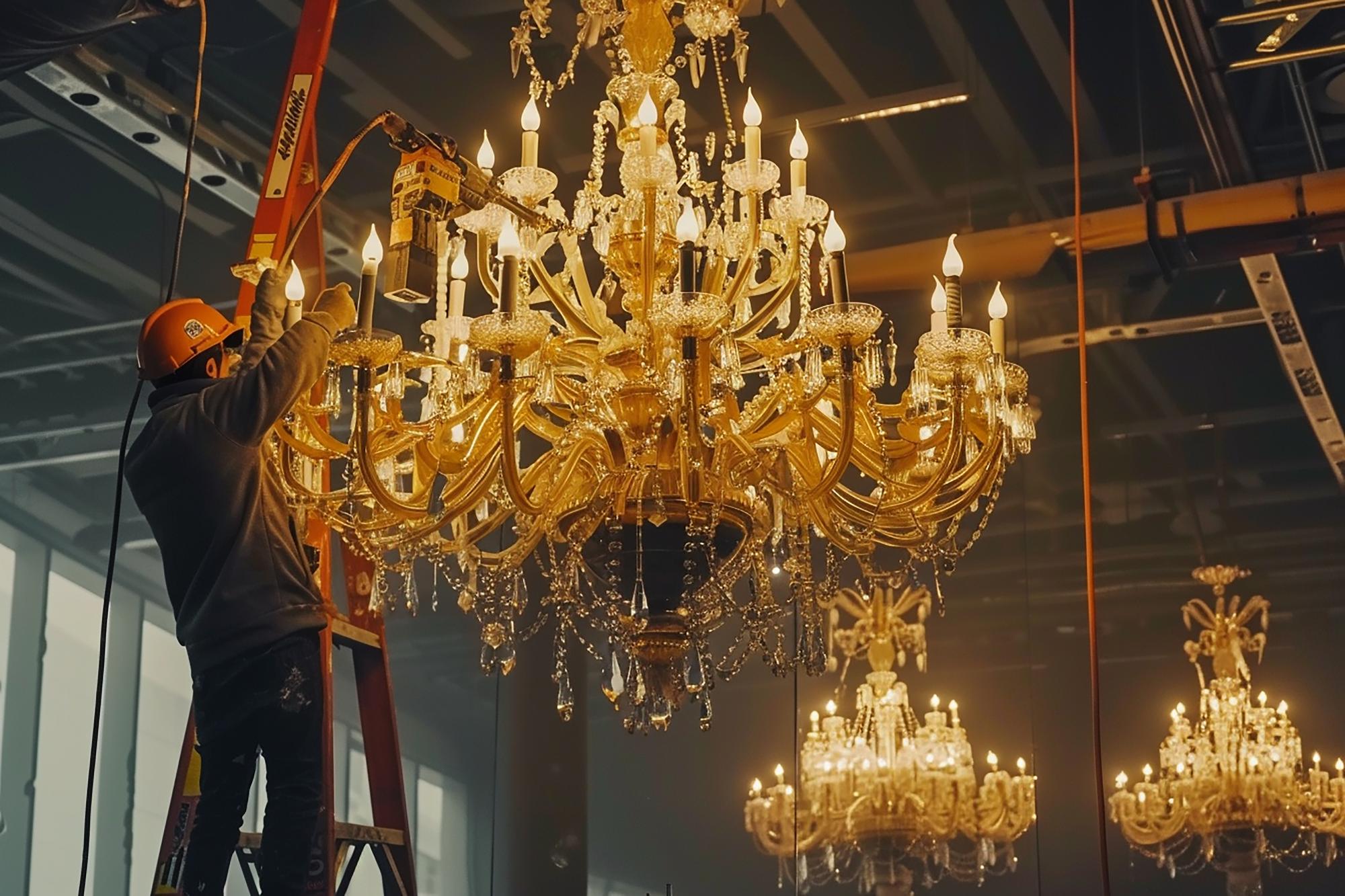 تمیز کردن لوستر منزل