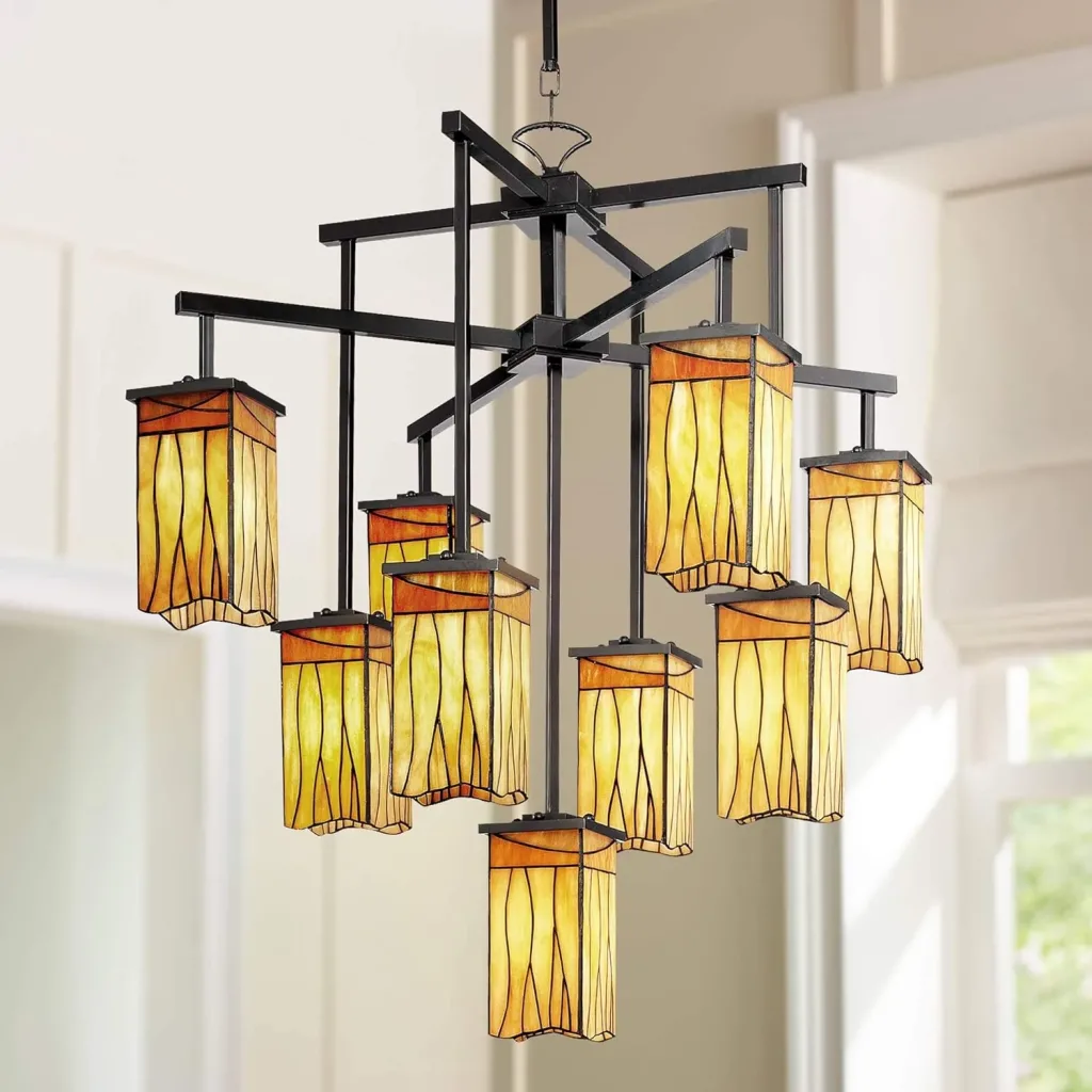 لوستر تلفیقی شیشه و فلز (Glass & Metal Mix)