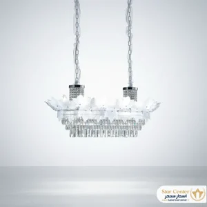 لوستر لاینر نئوکلاسیک مدل آرتانیا با بدنه طلایی و کریستال های درخشان