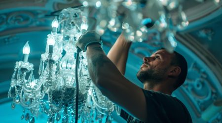 تمیز کردن لوستر منزل